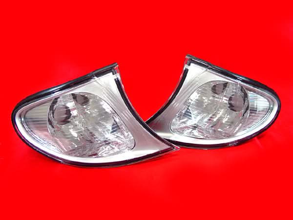 2002-2005 BMW E46 Chrome Housing Clear Corner Lights
