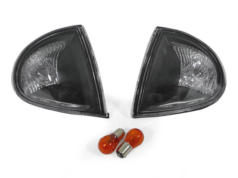1993-1997 Honda Del Sol Black Clear Corner Lights