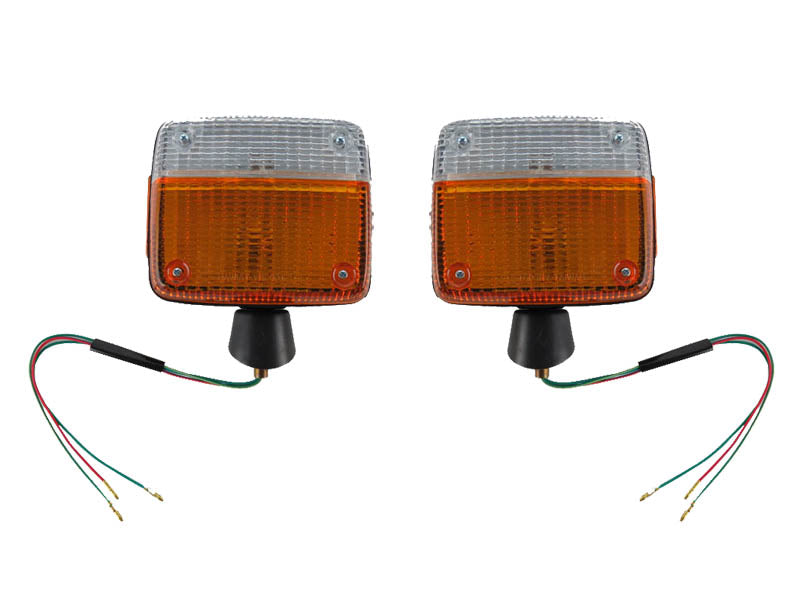 Toyota Land Cruiser FJ40 FJ45 BJ40 Black Base AM Corner Lights Set