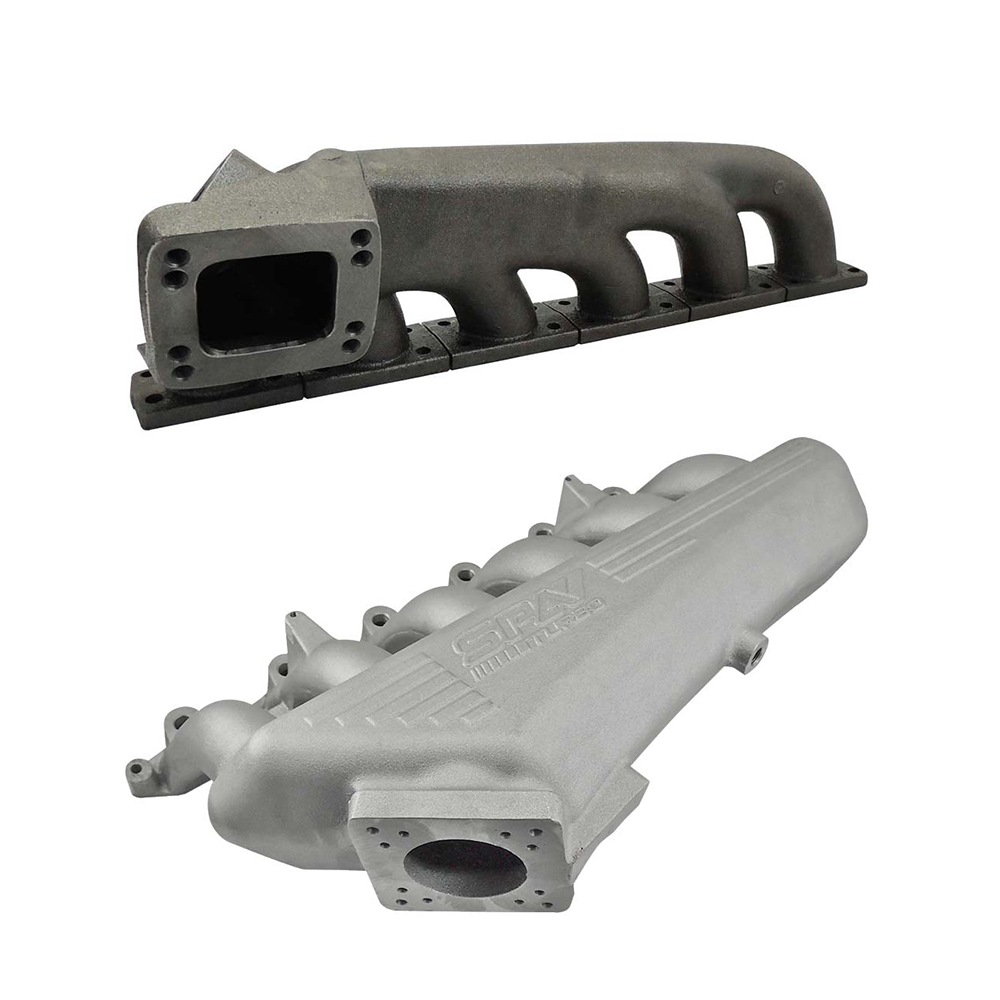 Turbo Exhaust Manifold + CAST ALUMINUM INTAKE MANIFOLD OEM THROTTLE for BMW E36 M3 S50 TU M5X