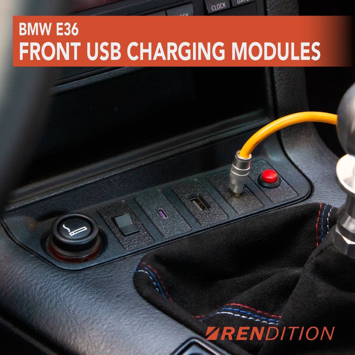 BMW E36 FRONT USB CHARGING MODULES - K2 Industries