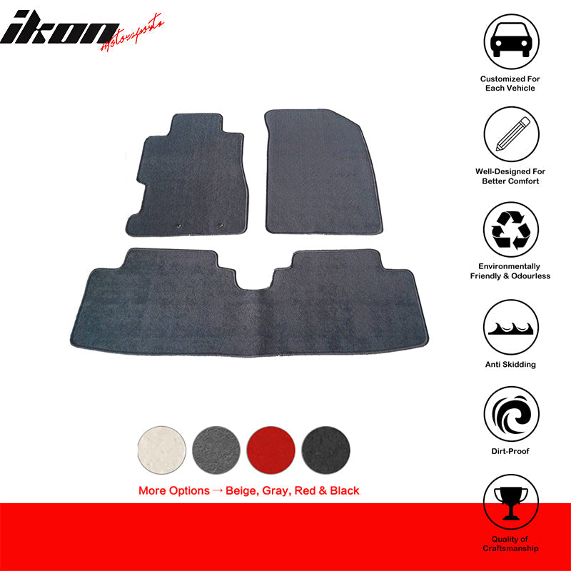 2001-2005 Honda Civic Best Car Floor Mats - 3PC Nylon Set - IKON
