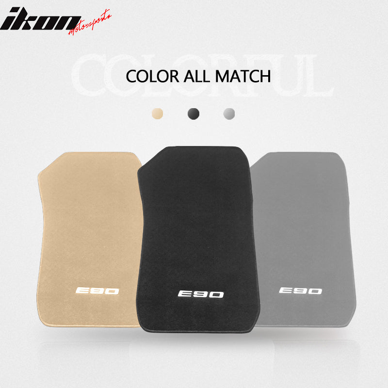 Car Floor Mat for 2006-2011 BMW E90 3 Series Black Carpet 4PC Nylon