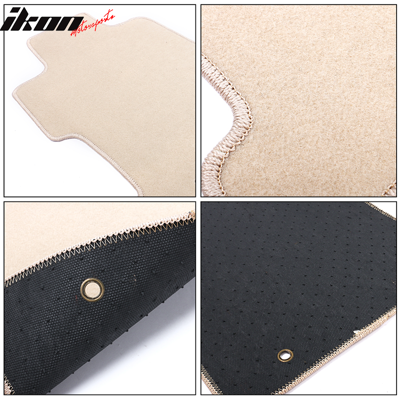 Car Floor Mat for 2006-2011 Honda Civic Beige Carpet 3PC Nylon