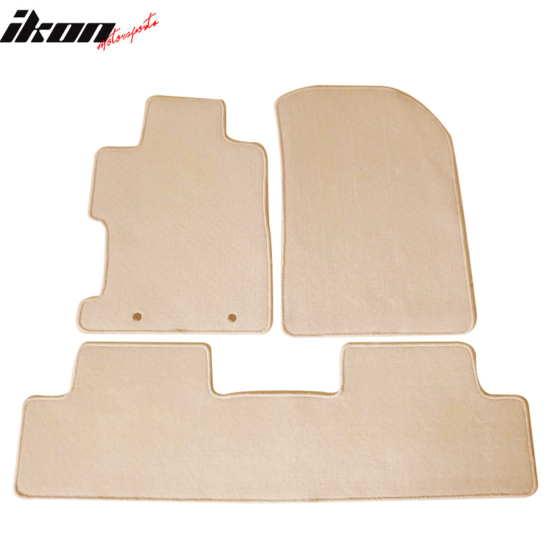 Car Floor Mat for 2006-2011 Honda Civic Beige Carpet 3PC Nylon