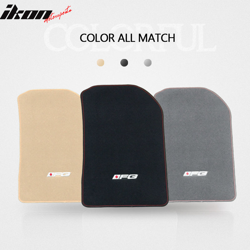 Car Floor Mat for 2006-2011 Honda Civic Black Red Stitch 3PC Nylon