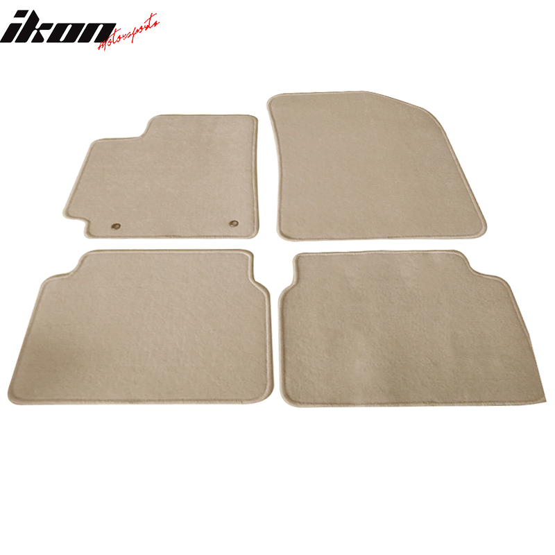 Car Floor Mat for 2009-2013 Toyota Corolla Beige Carpet 4PC Nylon