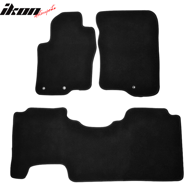Car Floor Mat for 2005-2010 Nissan Frontier Black Carpet 3PC Nylon