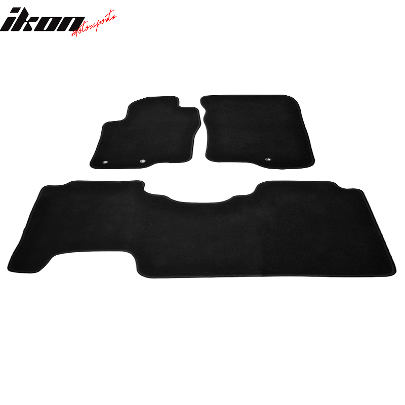Car Floor Mat for 2005-2010 Nissan Frontier Black Carpet 3PC Nylon