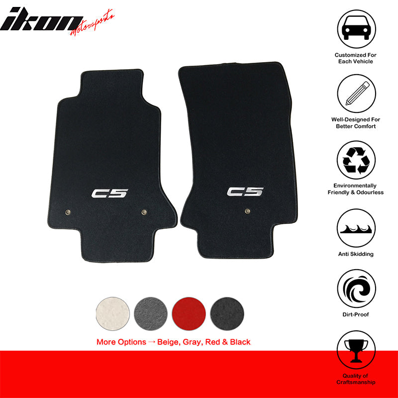 1997-2004 Chevrolet Corvette Car Floor Mats Carpet 2PC Nylon