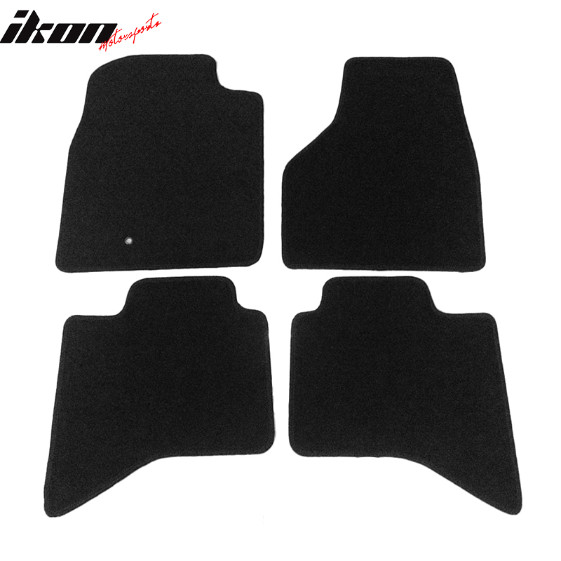 Car Floor Mat for 2009-2012 Dodge Ram Black Carpet 4PC Nylon