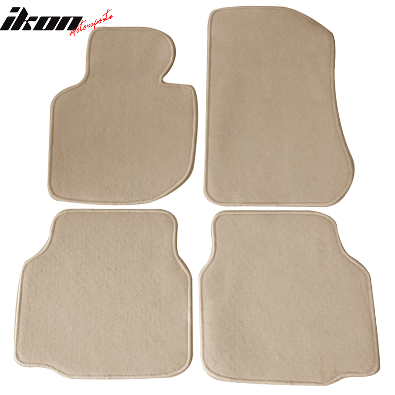 Car Floor Mat for 1992-1998 BMW E36 3 Series Beige Carpet 4PC Nylon