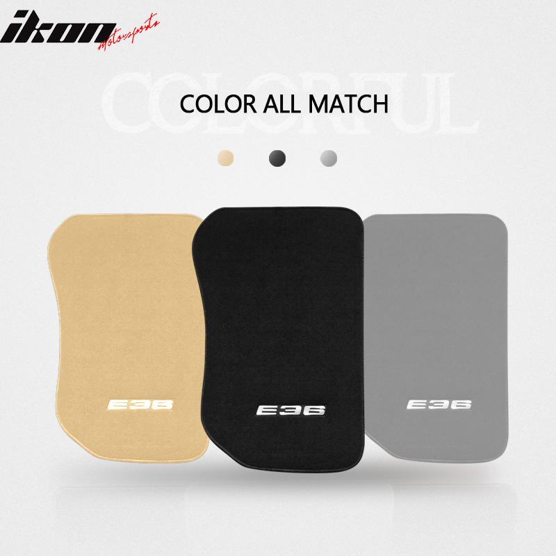 Car Floor Mat for 1992-1998 BMW E36 3 Series Black Carpet 4PC Nylon