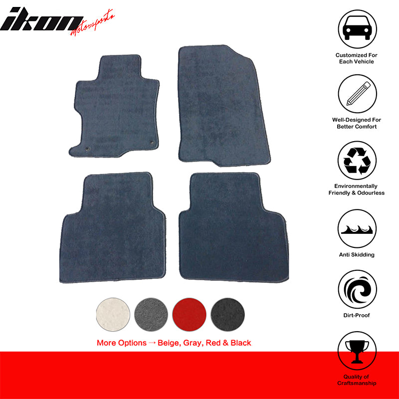 2008-2012 Honda Accord Sedan 4-Door Car Floor Mats Carpet 4PC