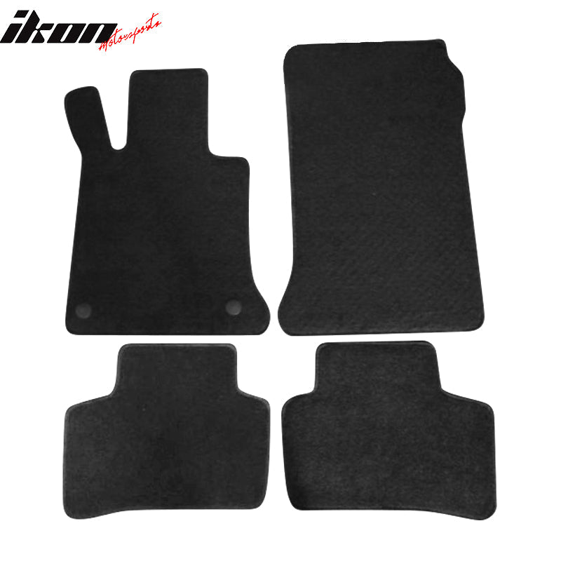 Car Floor Mat for 2010-2015 Mercedes-Benz GLK Class Black 4PC Nylon