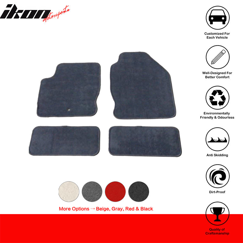 Car Floor Mat for 2000-2007 Ford Focus Gray 4PCS Anti-Slip Nylon