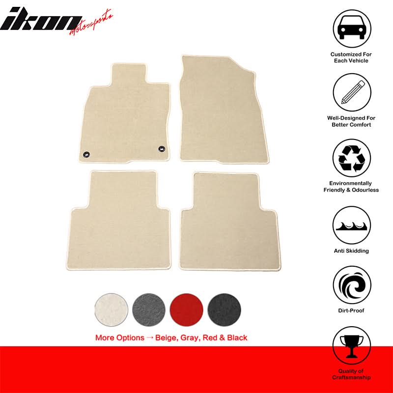2016-2021 Honda Civic 4-Door Car Floor Mats Carpet 4PC Nylon