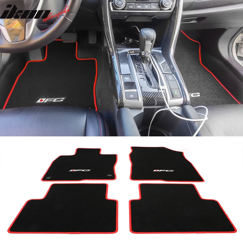 2016-2021 Honda Civic 4-Door Car Floor Mats Carpet 4PC Nylon