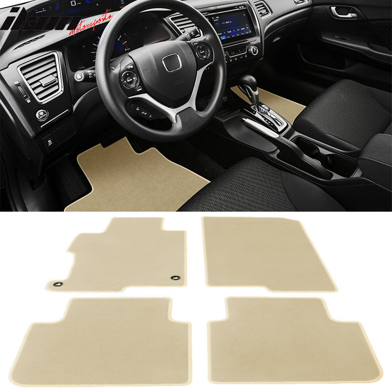 2013-2017 Honda Accord Sedan Car Floor Mats Carpet 4PC