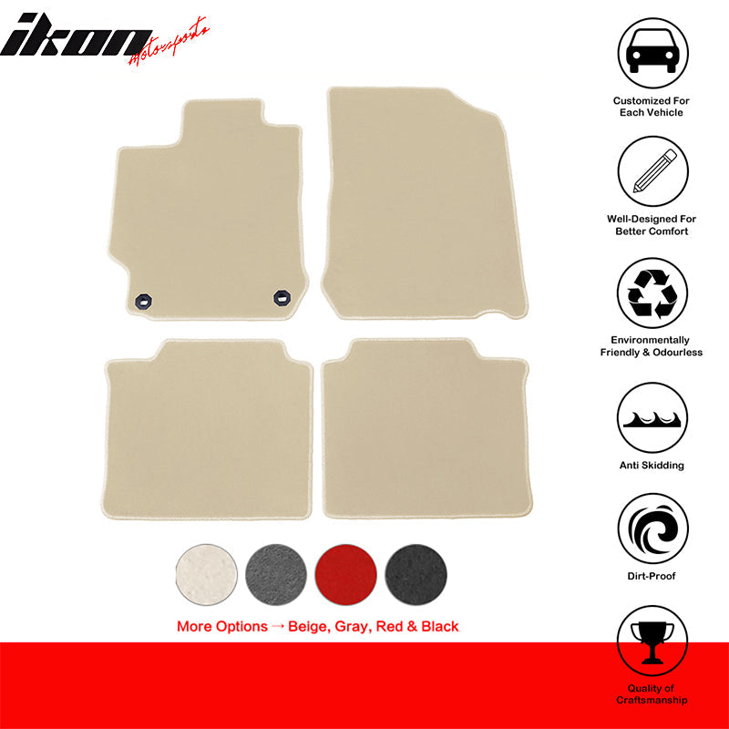 2012-2017 Toyota Camry Car Floor Mats Carpet 4PC Nylon & Latex Rubber