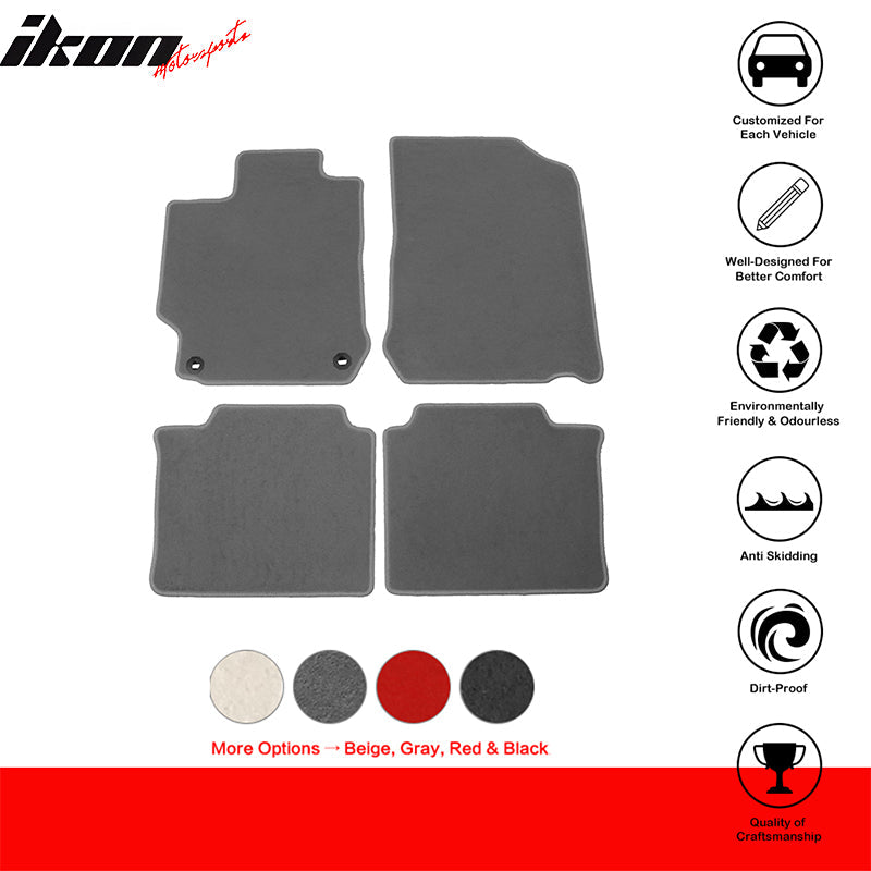 2012-2017 Toyota Camry Car Floor Mats Carpet 4PC Nylon & Latex Rubber