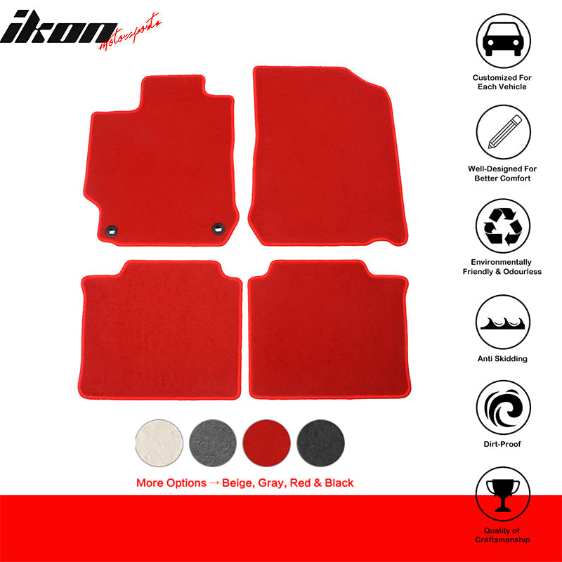 2012-2017 Toyota Camry Car Floor Mats Carpet 4PC Nylon & Latex Rubber