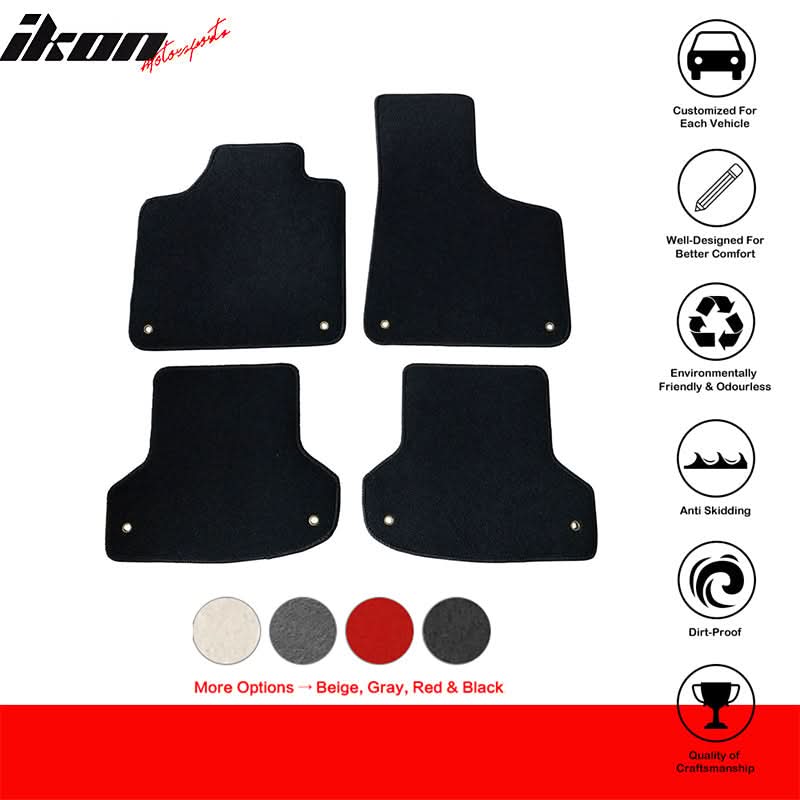 Car Floor Mat for 2006-2013 Audi A3 Black Car Front Rear Nylon 4 PCS