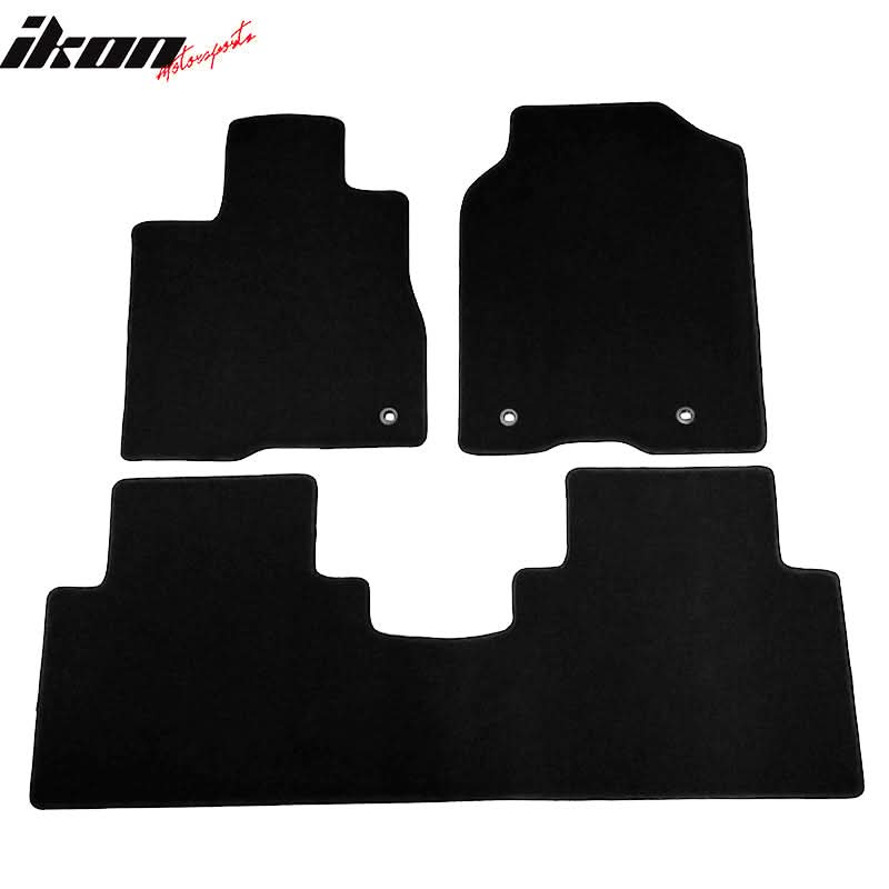 Car Floor Mat for 2013-2018 Acura RDX Black Car Front Rear Nylon 3PCS