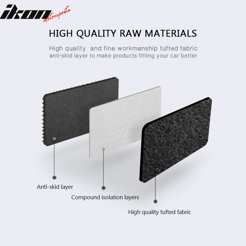 Car Floor Mat for 2016-2020 Toyota Mirai Black Front Rear Nylon 4 PCS