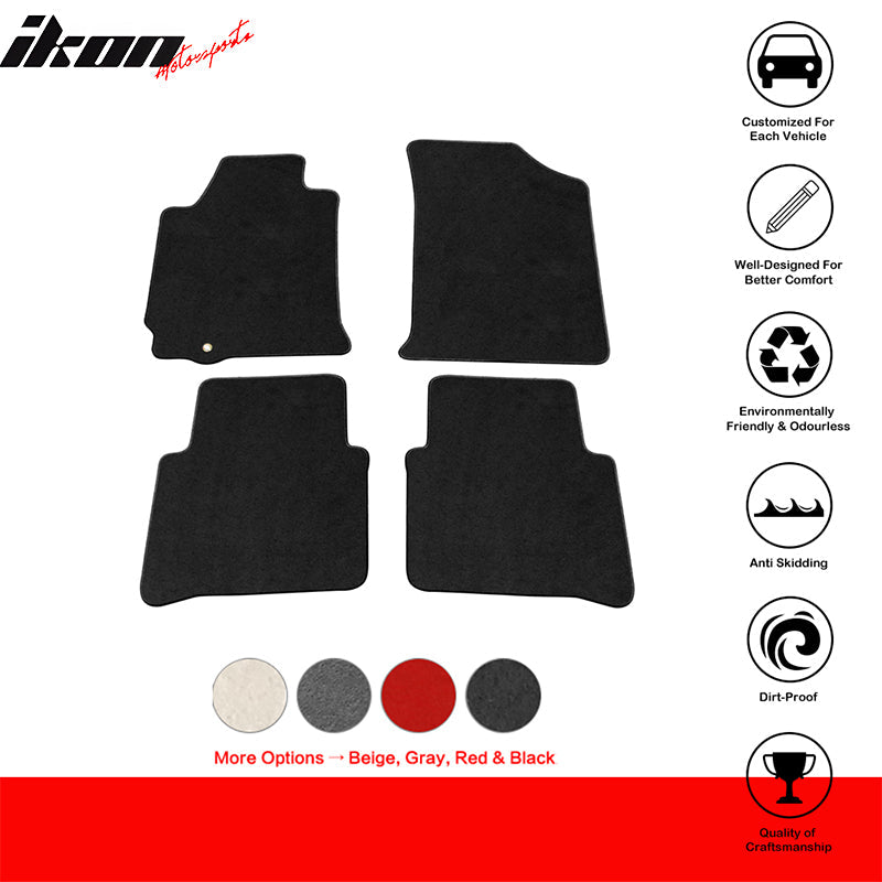 Car Floor Mat for 2007-2012 Nissan Nissan Sedan Black Carpets Nylon