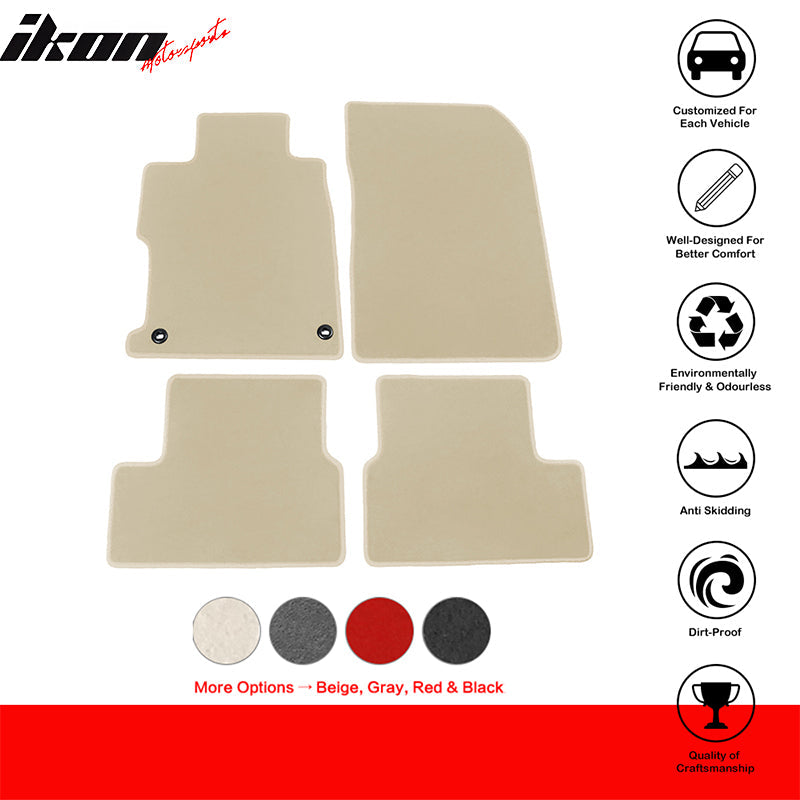 2012-2015 Honda Civic Coupe Car Floor Mats Carpet 4PC Nylon