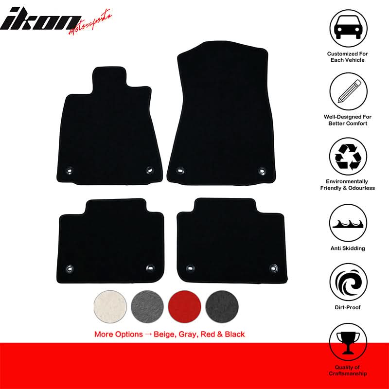 Car Floor Mat for 2013-2020 Lexus GS Black Car Front Rear Nylon 4PC