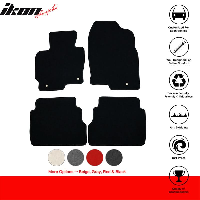Car Floor Mat for 2013-2016 Mazda CX-5 Black Front Rear Nylon 4PC