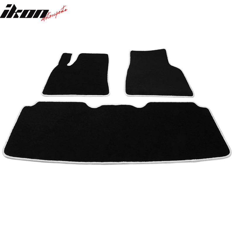 2012-2019 Tesla Model S Latex Floor Mats All Weather Carpet Black