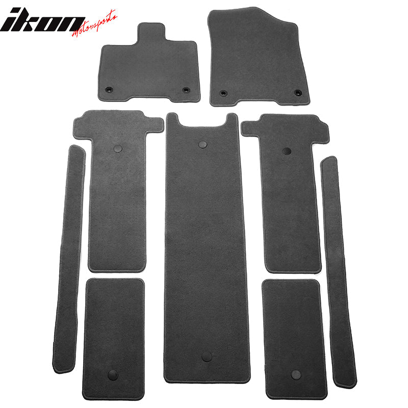 2021-2025 Toyota Sienna Floor Mats Liner Front Rear Carpets 9PC