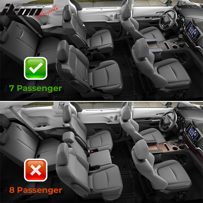 2021-2025 Toyota Sienna Floor Mats Liner Front Rear Carpets 9PC