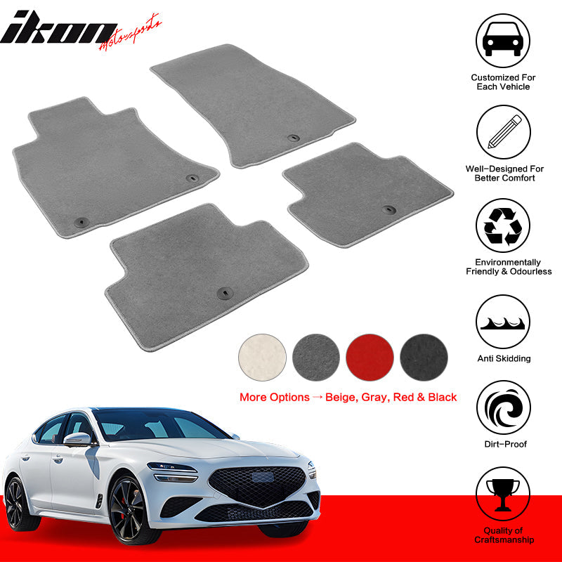 2019-2023 Genesis G70 4PCS Front Rear Car Floor Mats Carpet Nylon