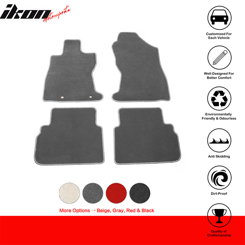 2022-2025 Subaru WRX 4PCS Front Rear Car Floor Mats Carpet Nylon