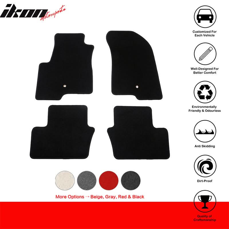 Car Floor Mat for 2007-2016 Jeep Compass/Patriot Black Nylon Liner