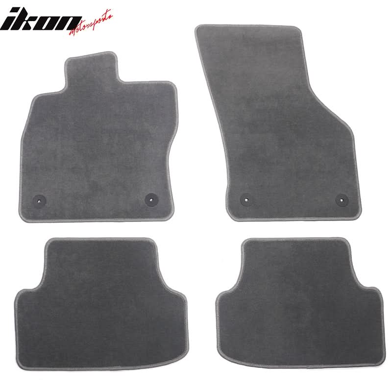 Car Floor Mat for 2015-2023 Volkswagen GTI Gray Nylon Front Rear 4PC