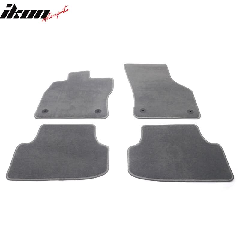 Car Floor Mat for 2015-2023 Volkswagen GTI Gray Nylon Front Rear 4PC