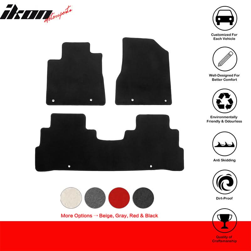 2015-2024Â Nissan Murano 4DR OE Black Front Rear Floor Mat Carpet Nylon