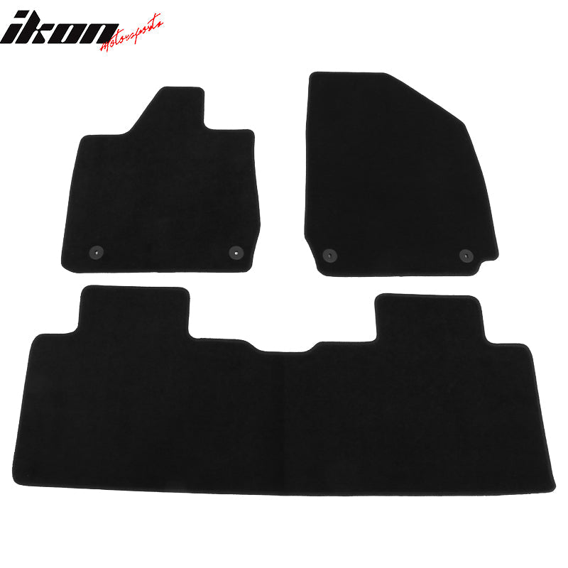 2023-2024 Hyundai Ioniq 6 3PCS Black Front Floor Mats Carpets Nylon