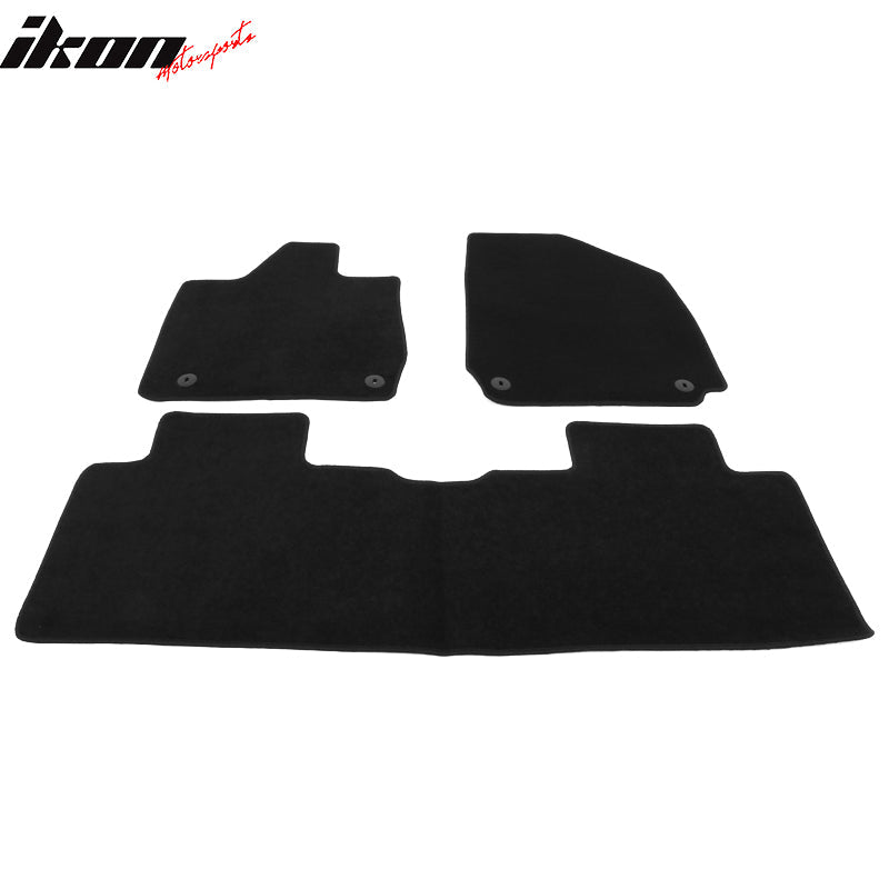 2023-2024 Hyundai Ioniq 6 3PCS Black Front Floor Mats Carpets Nylon
