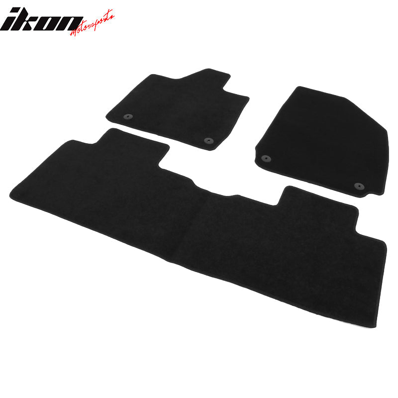2023-2024 Hyundai Ioniq 6 3PCS Black Front Floor Mats Carpets Nylon