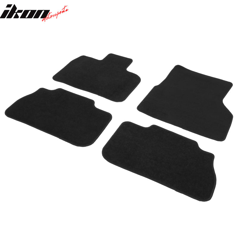 2022-2024 BMW I20 iX 4PCS Black Front Rear Floor Mats Carpets Nylon