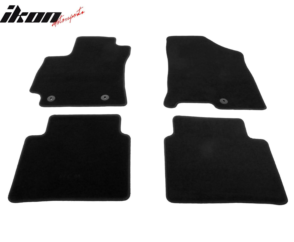 2024-2025 Hyundai Kona Gas Black Front Rear Floor Mats Nylon 4PCS