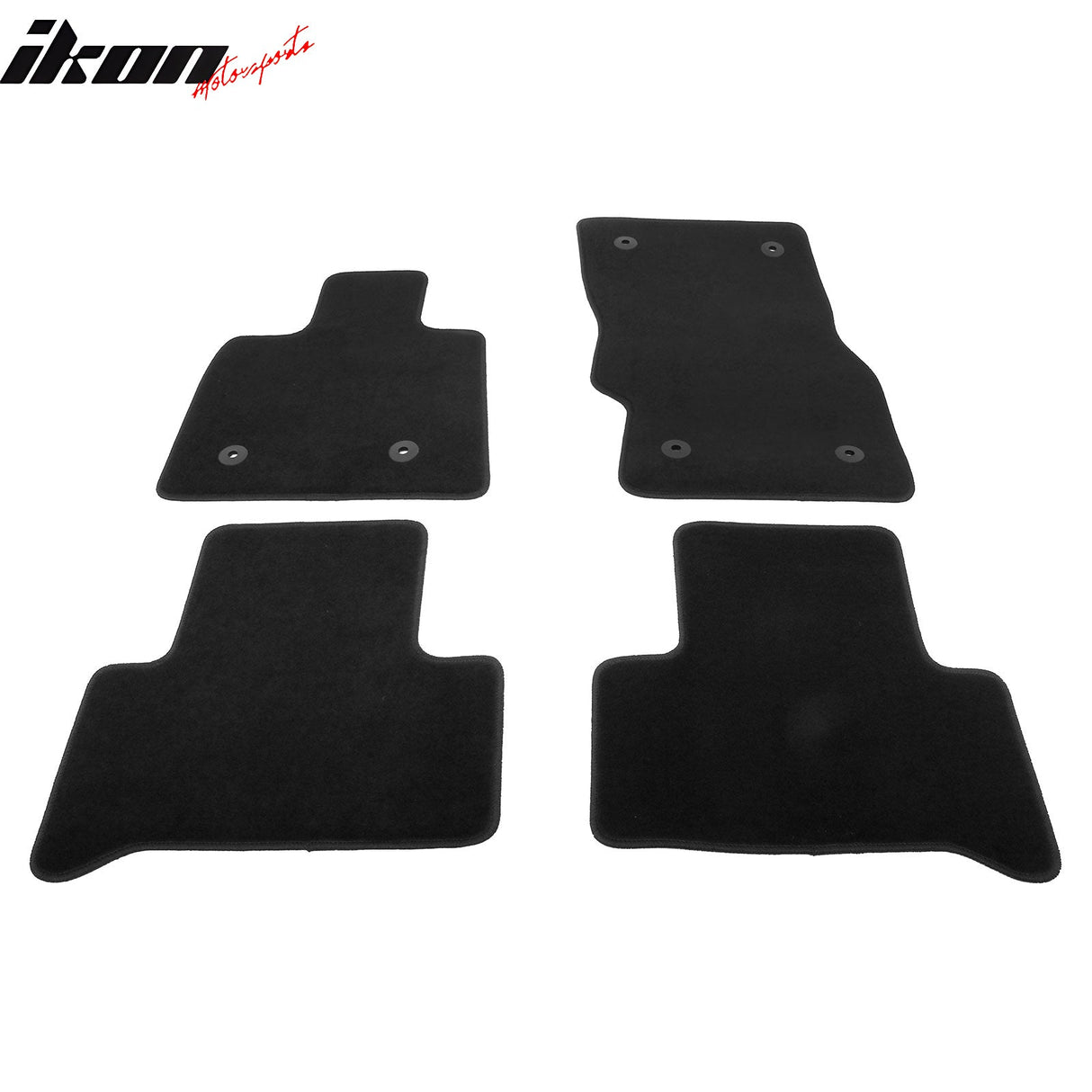 2018-2025 Alfa Romeo Stelvio Black Front Rear Floor Mats Nylon 4PCS