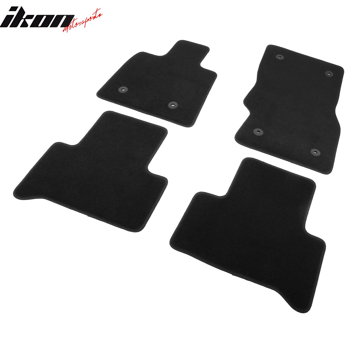 2018-2025 Alfa Romeo Stelvio Black Front Rear Floor Mats Nylon 4PCS