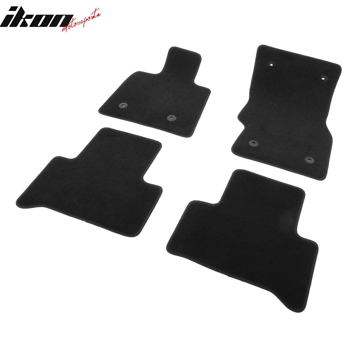 2018-2025 Alfa Romeo Stelvio Black Front Rear Floor Mats Nylon 4PCS